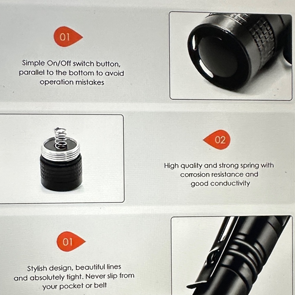 ❣️5|$25❣️Mini Black Flashlight. 🆕 - Picture 5 of 6